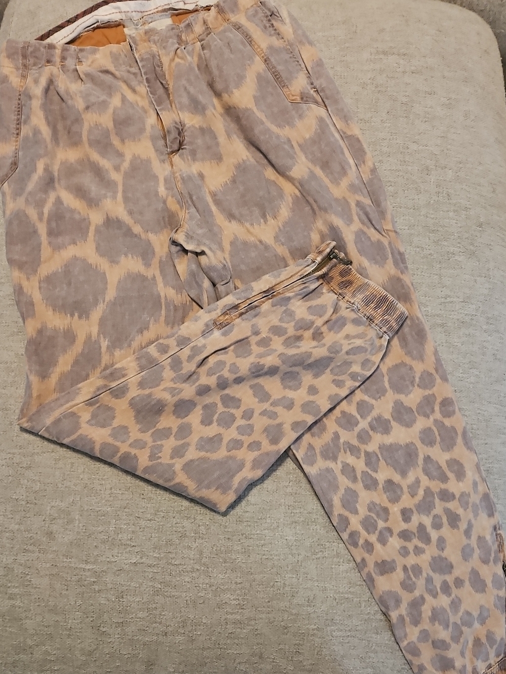Anthropologie Leopard Print Pants - Taupe & Beige